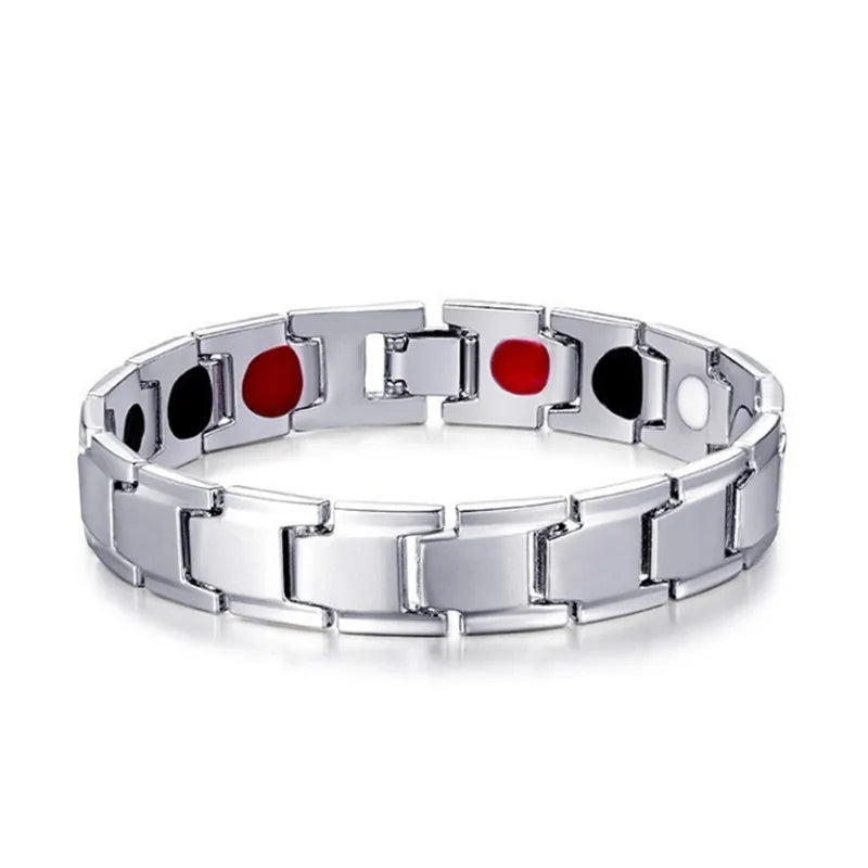 Trendy Stylish Men Strength Therapy Bracelet Adjustable Health Sleep Better Energy Bio Magnetic Bracelets Bangles for Male Gift