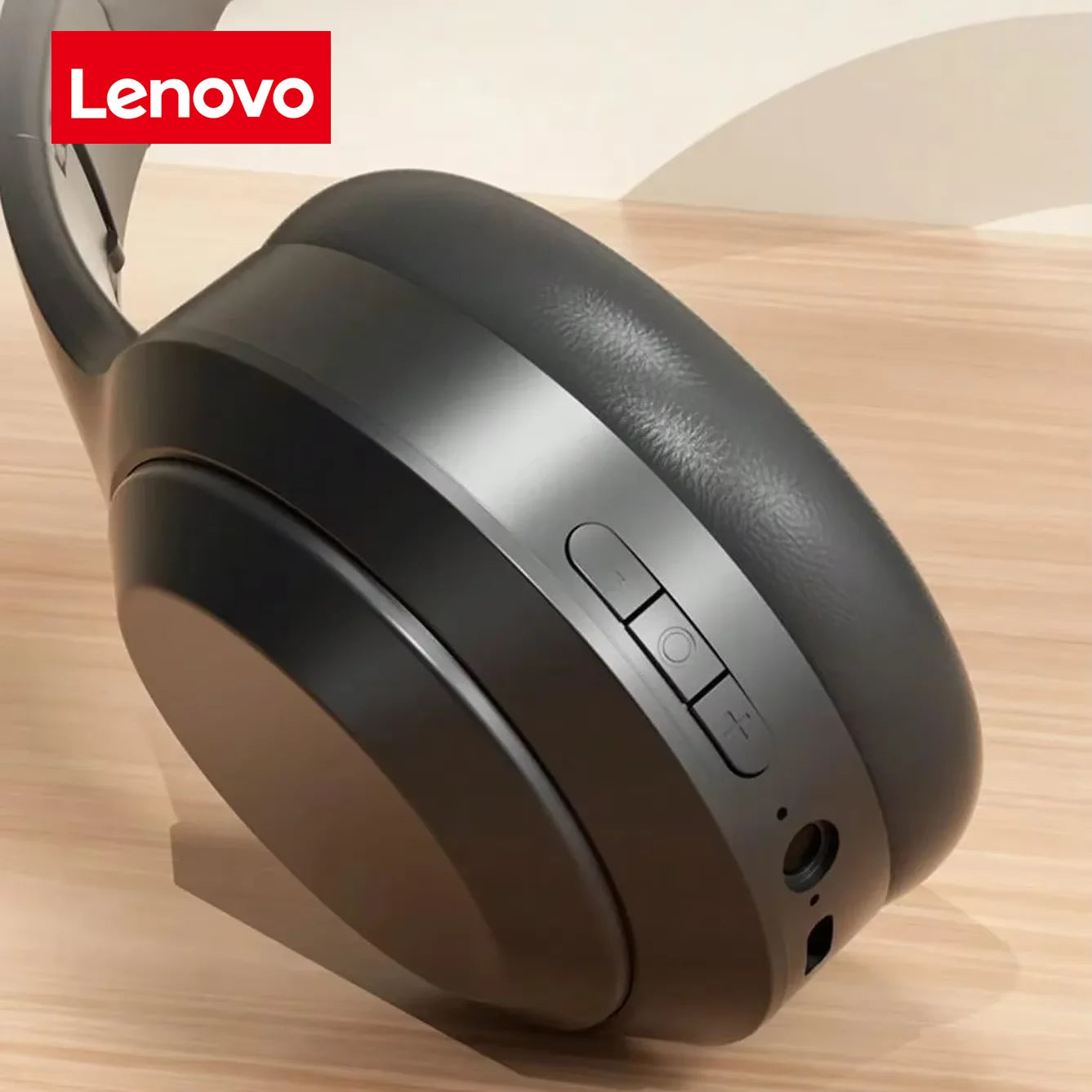 Lenovo HiFi Audio Quality Over-Ear Headphones with Wired/Wireless Dual-Use Folding Design for High-Definition Calling and Gaming