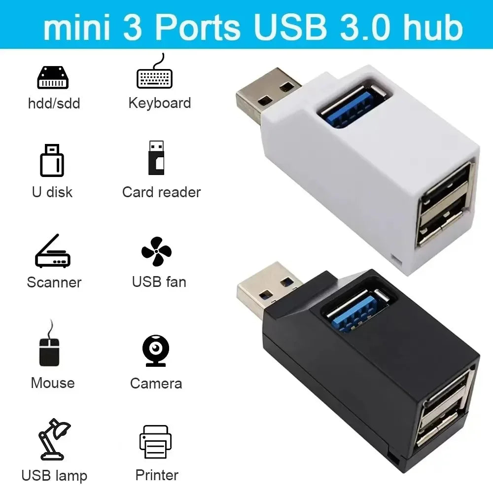 Multi Port USB Hubs USB 3.0 2.0 Extender Car Splitter Laptop Office Multi Function Reading Usb Disk Charging Adapter