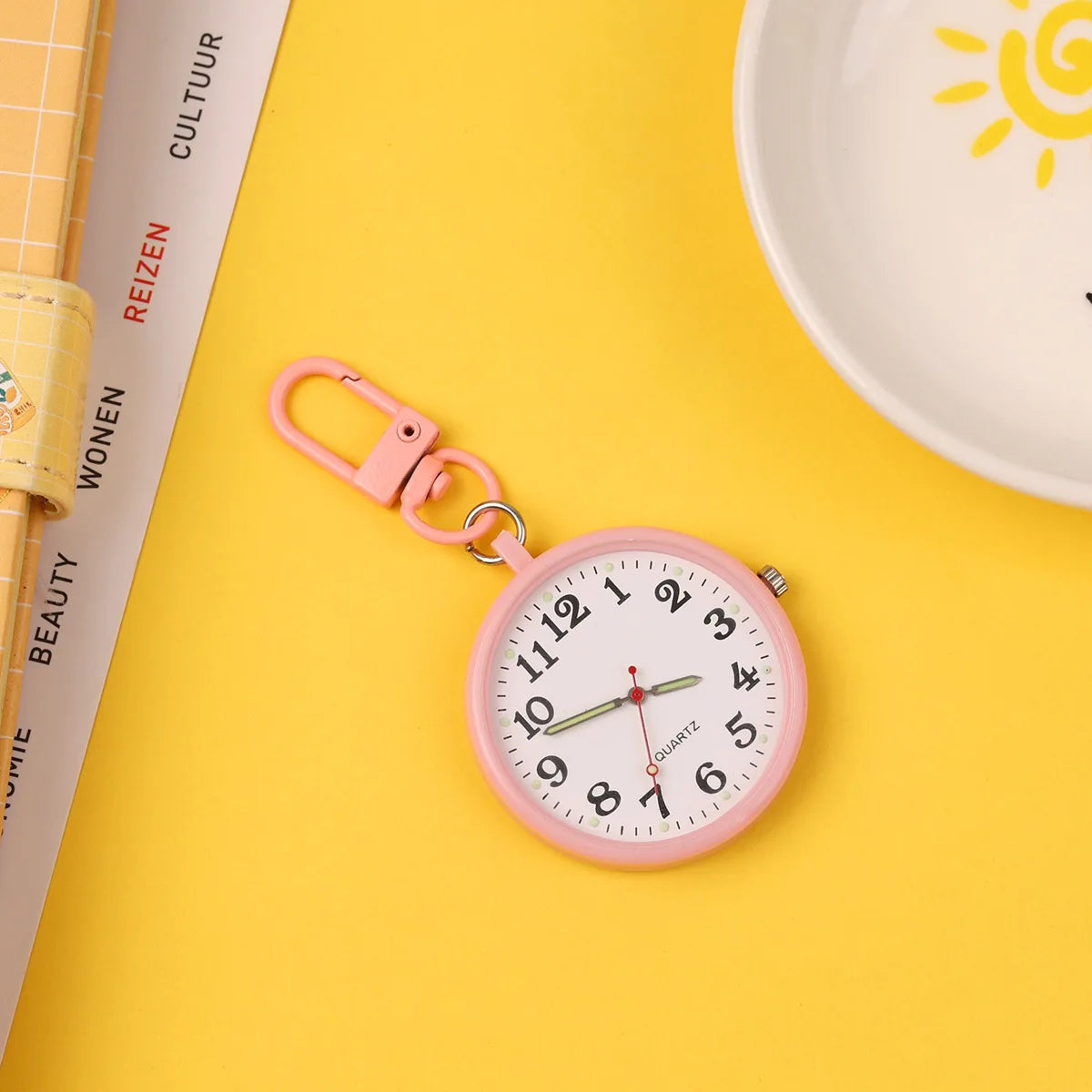 New Student Exam Pocket Watch Personalized Junior High School Silent Mini Hanging Watch Portable Quartz Watch for College Entran