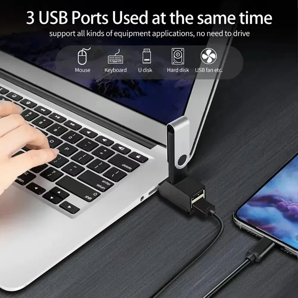 Multi Port USB Hubs USB 3.0 2.0 Extender Car Splitter Laptop Office Multi Function Reading Usb Disk Charging Adapter