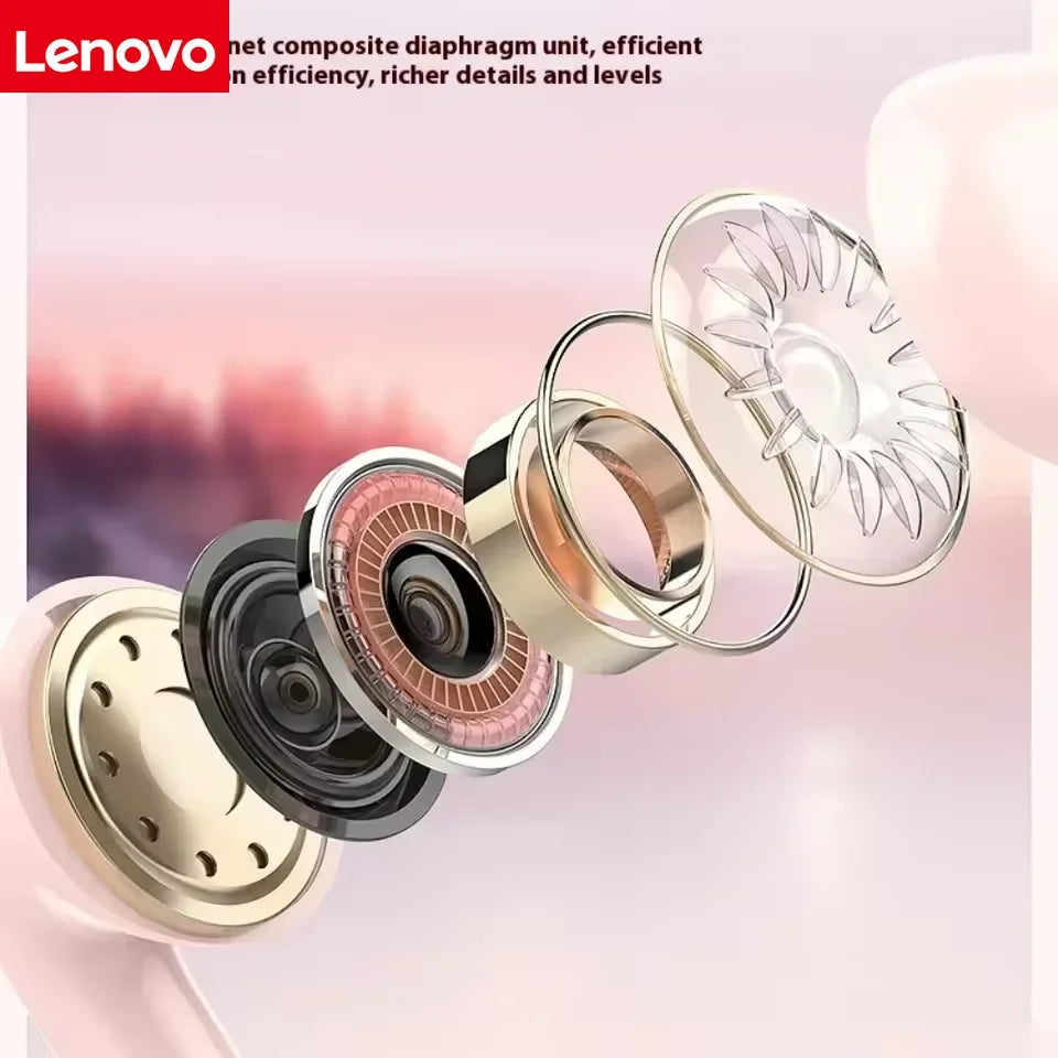 Lenovo Wireless Bluetooth Earbuds Mini In-Ear Earphones Compatible with Huawei, Android and Apple Devices Ultra-Low Latency